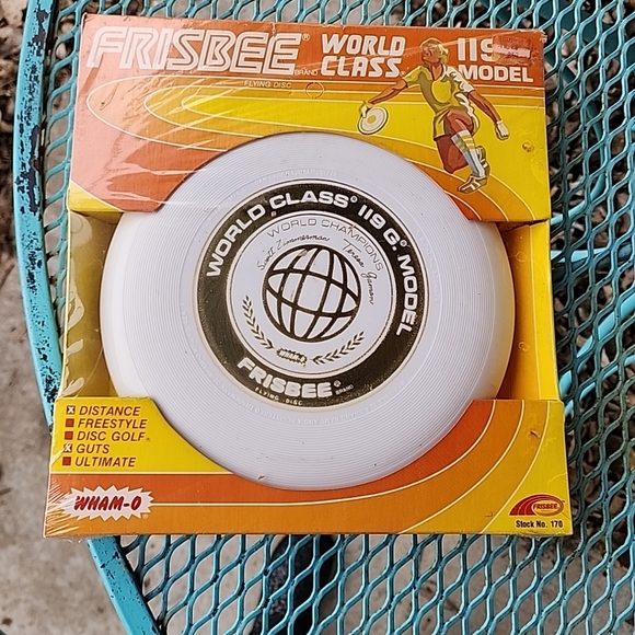 Vintage 1980 Whamo Frisbee 119g Model World Class Distance And Guts White